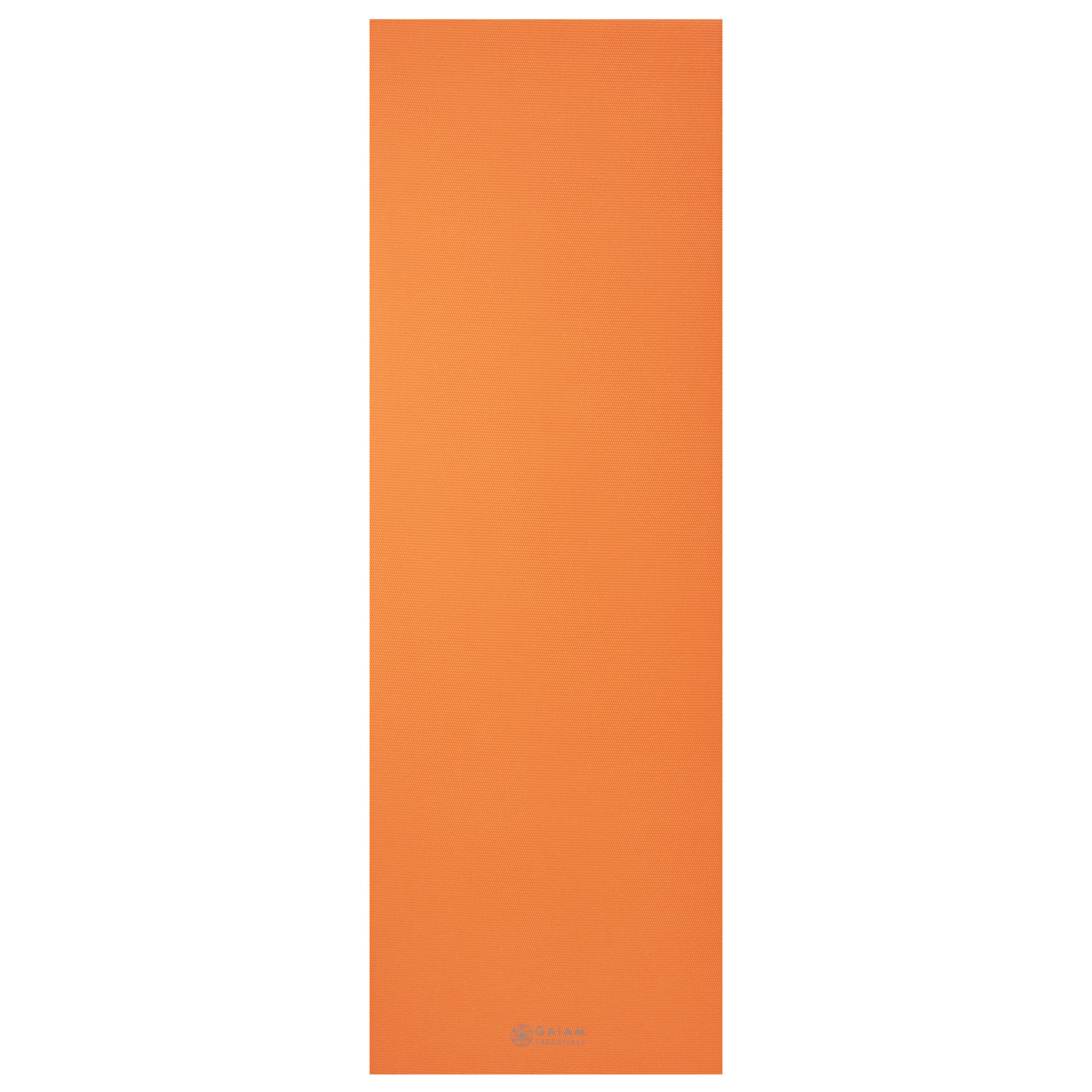 Gaiam Essentials Yoga Mat (6mm) Orange flat